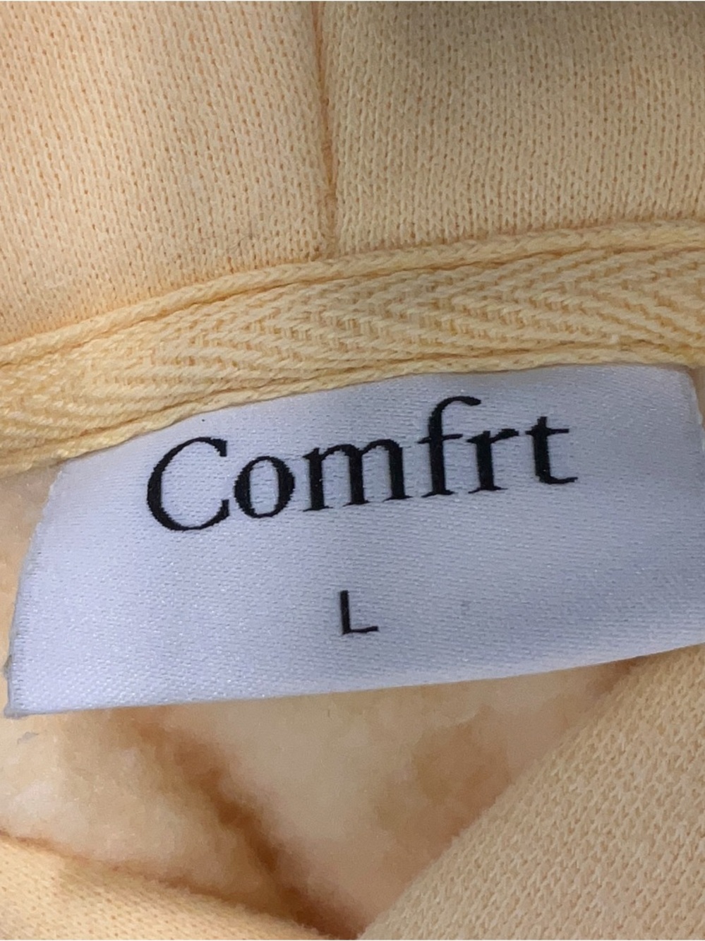 Comfrt Pastel Yellow Hooded Sweatshirt and sweatpant SET - Picture 3 of 5